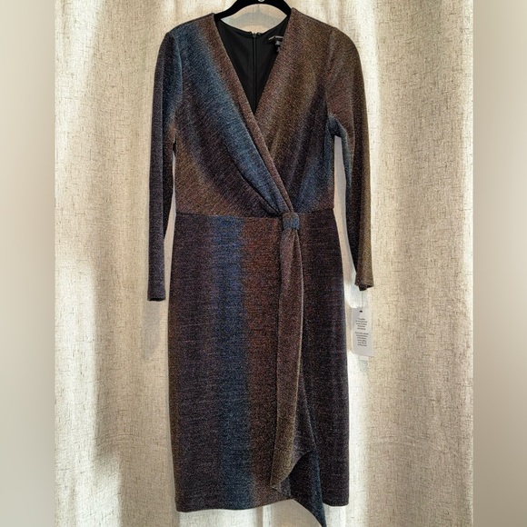 Maggy London Multicolored Long Sleeve Dress - Picture 1 of 4